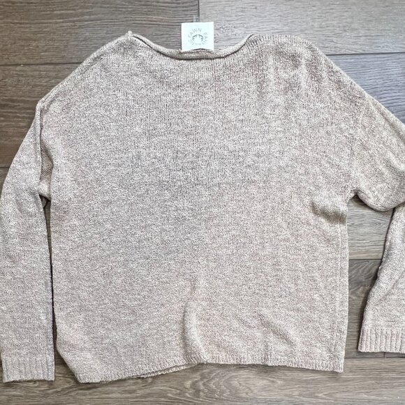 Fantastic Fawn Mama Sweater Tan/Black Women's Size Small Open Knit, Oversized - Picture 10 of 10